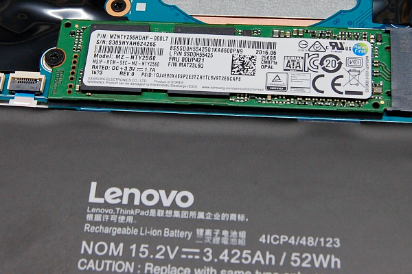 Ноутбук Lenovo Carbon X1 Gen4 - АКБ и SSD диск Samsung на 256 ГБ